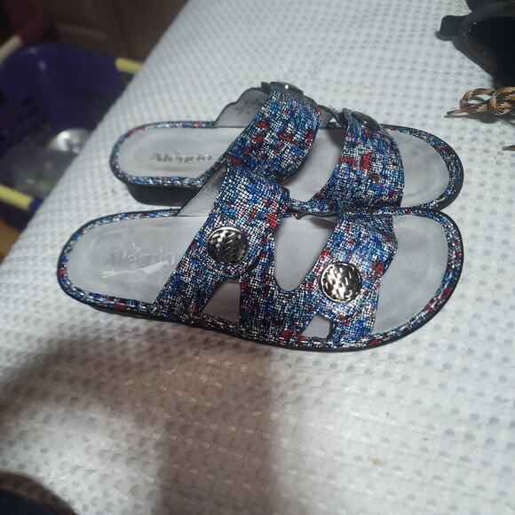 ALEGRIA EUC WOMENS EUR 40  US 9.5 DINAH LEATHER SLIPON SANDALS SHOES - Picture 2 of 10